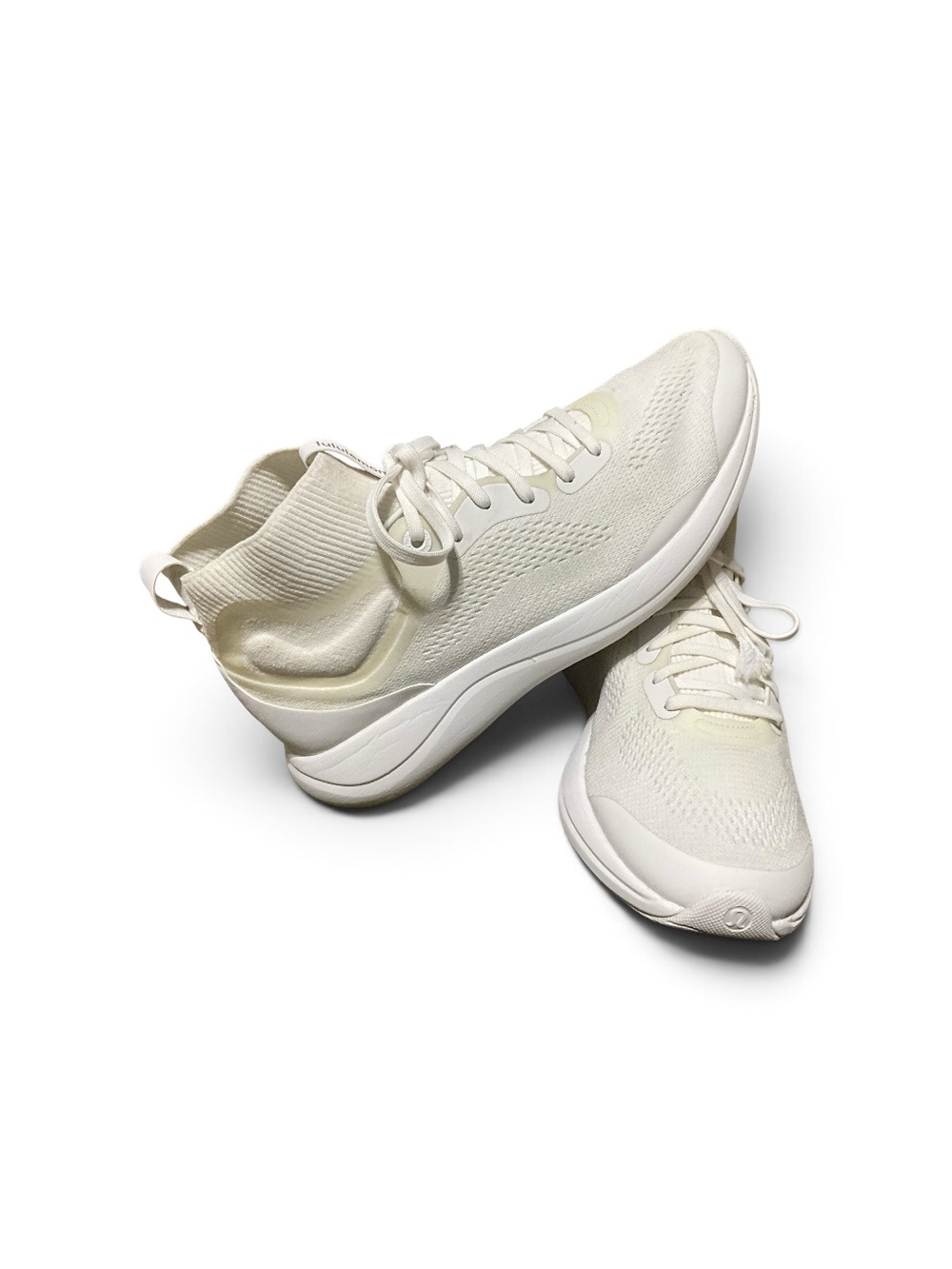 lululemon athletica Women's Cream Knit Lace-Up Trainers